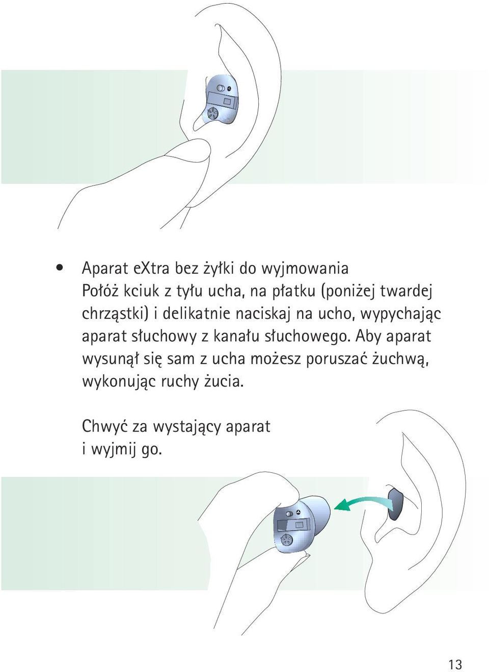 aparat słuchowy z kanału słuchowego.
