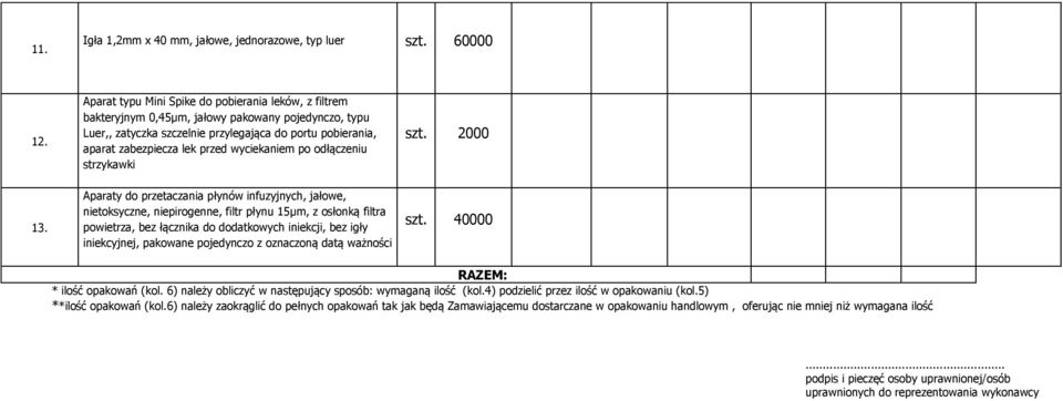 wyciekaniem po odłączeniu strzykawki szt. 2000 13.
