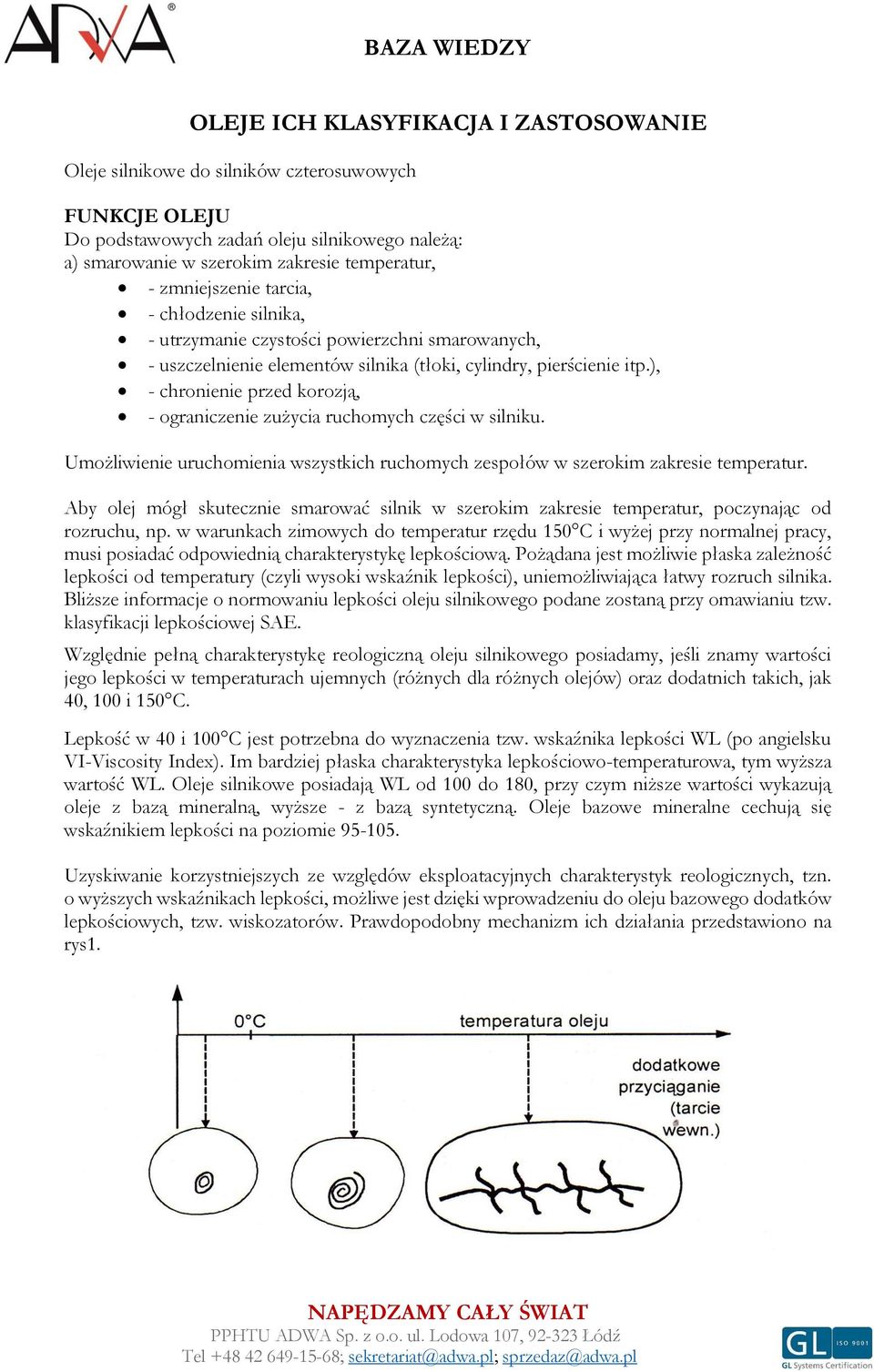 ), - chronienie przed korozją, - ograniczenie zużycia ruchomych części w silniku. Umożliwienie uruchomienia wszystkich ruchomych zespołów w szerokim zakresie temperatur.