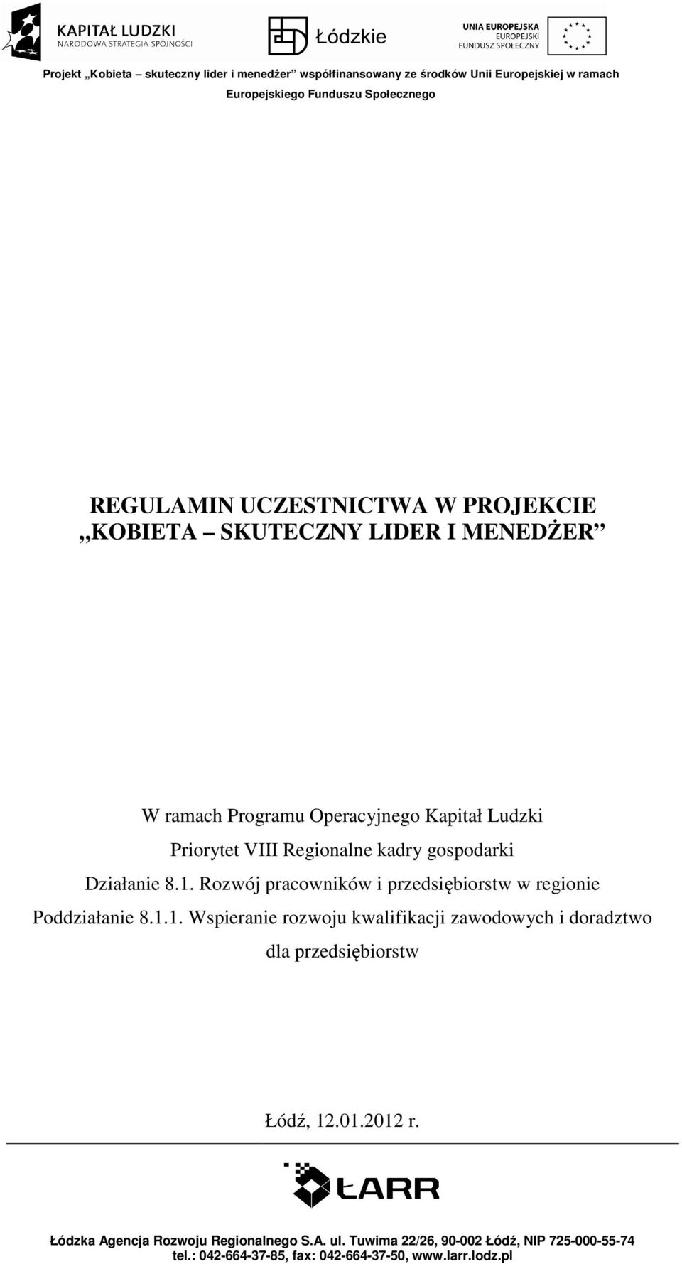 Działanie 8.1.