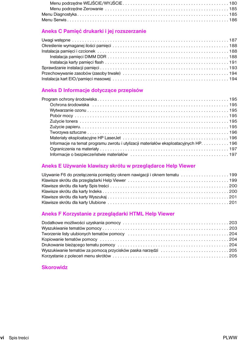 ............................................. 188 Instalacja pamięci i czcionek.................................................... 188 Instalacja pamięci DIMM DDR................................................ 188 Instalacja karty pamięci flash.