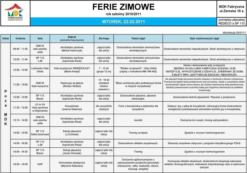 Skoki akrobatyczne z odskoczni.