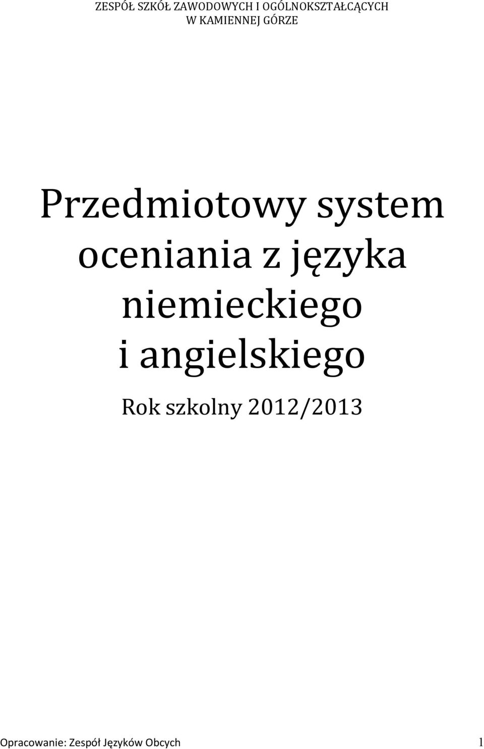 z języka niemieckiego i angielskiego Rok