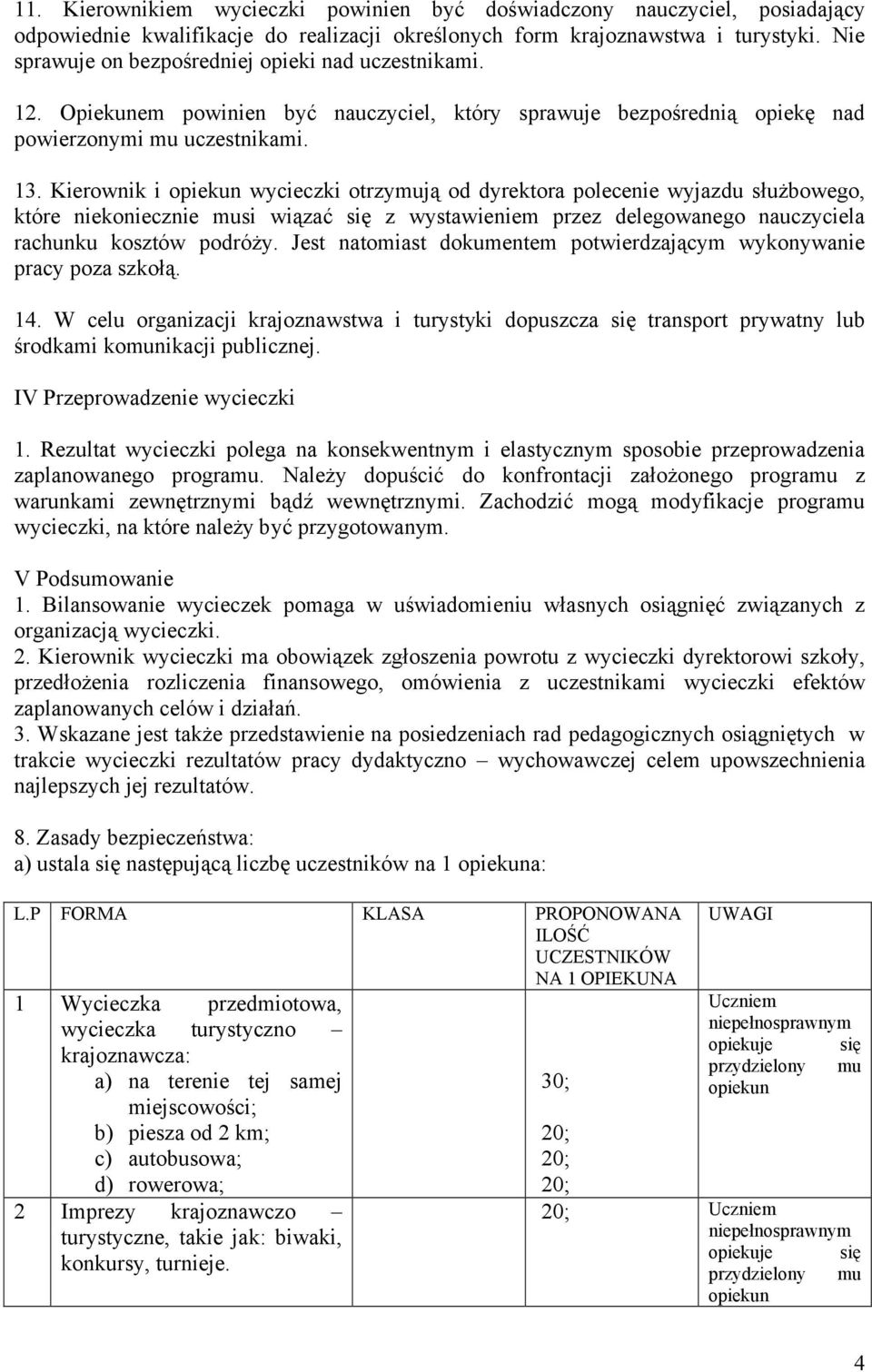 Kierownik i opiekun wycieczki otrzymują od dyrektora polecenie wyjazdu służbowego, które niekoniecznie musi wiązać się z wystawieniem przez delegowanego nauczyciela rachunku kosztów podróży.