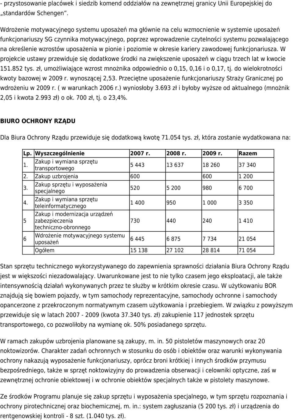 określenie wzrostów uposażenia w pionie i poziomie w okresie kariery zawodowej funkcjonariusza.