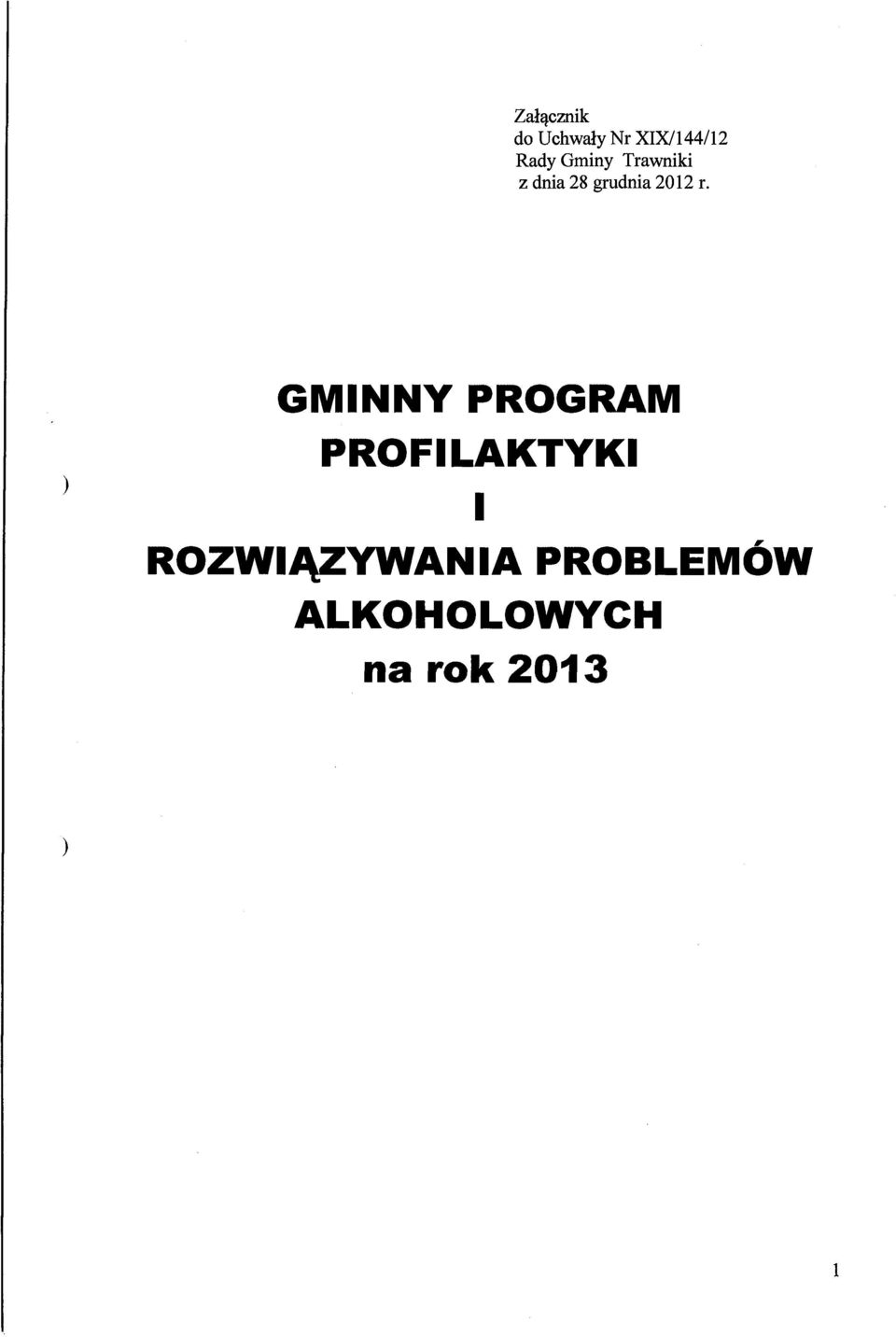 GMINNY PROGRAM PROFILAKTYKI I