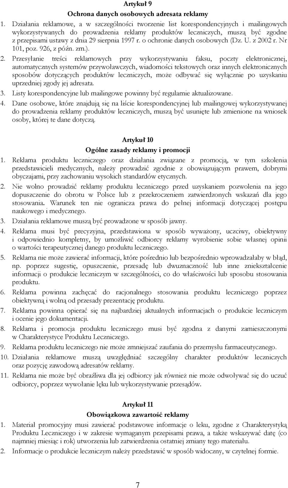 sierpnia 1997 r. o ochronie danych osobowych (Dz. U. z 20