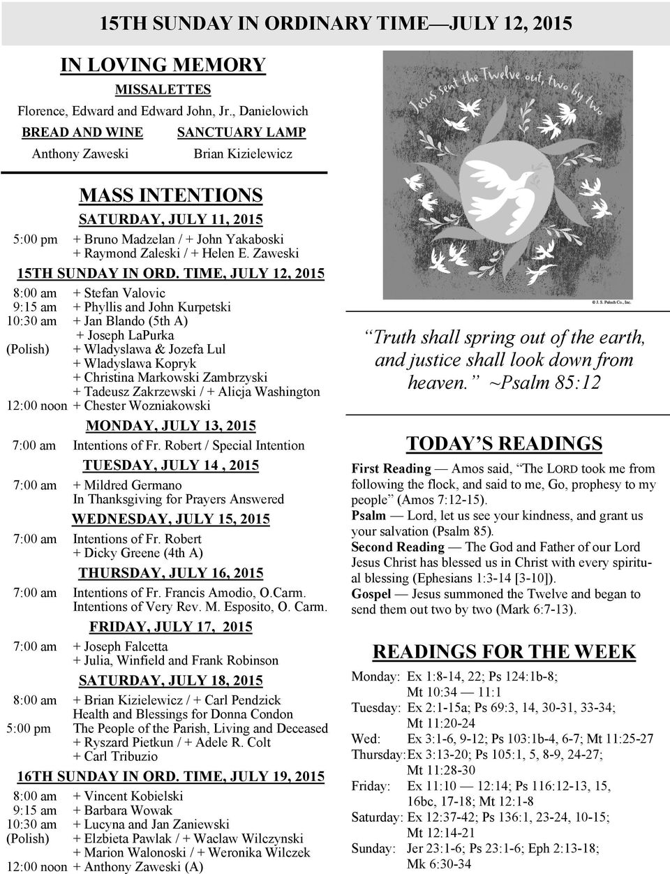 Zaweski 15TH SUNDAY IN ORD.