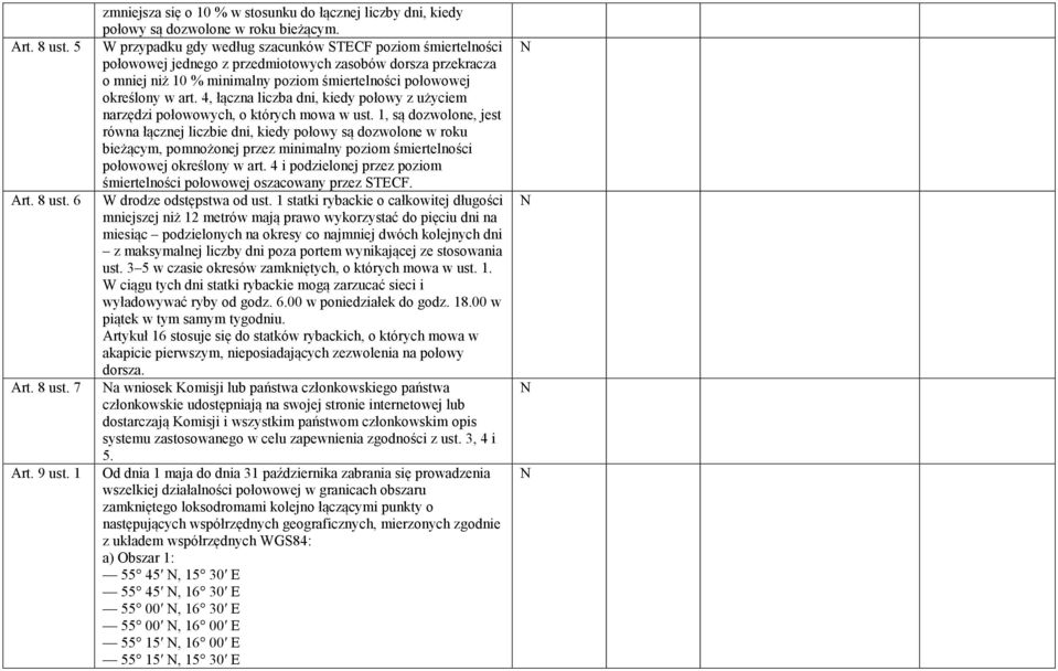 4, łączna liczba dni, kiedy połowy z użyciem narzędzi połowowych, o których mowa w, są dozwolone, jest równa łącznej liczbie dni, kiedy połowy są dozwolone w roku bieżącym, pomnożonej przez minimalny