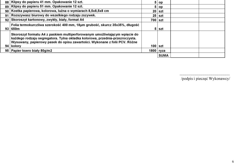 A4 z paskiem multiperforowanym umożliwiającym wpięcie do każdego rodzaju segregatora. Tylna okładka kolorowa, przednia-przezroczysta.