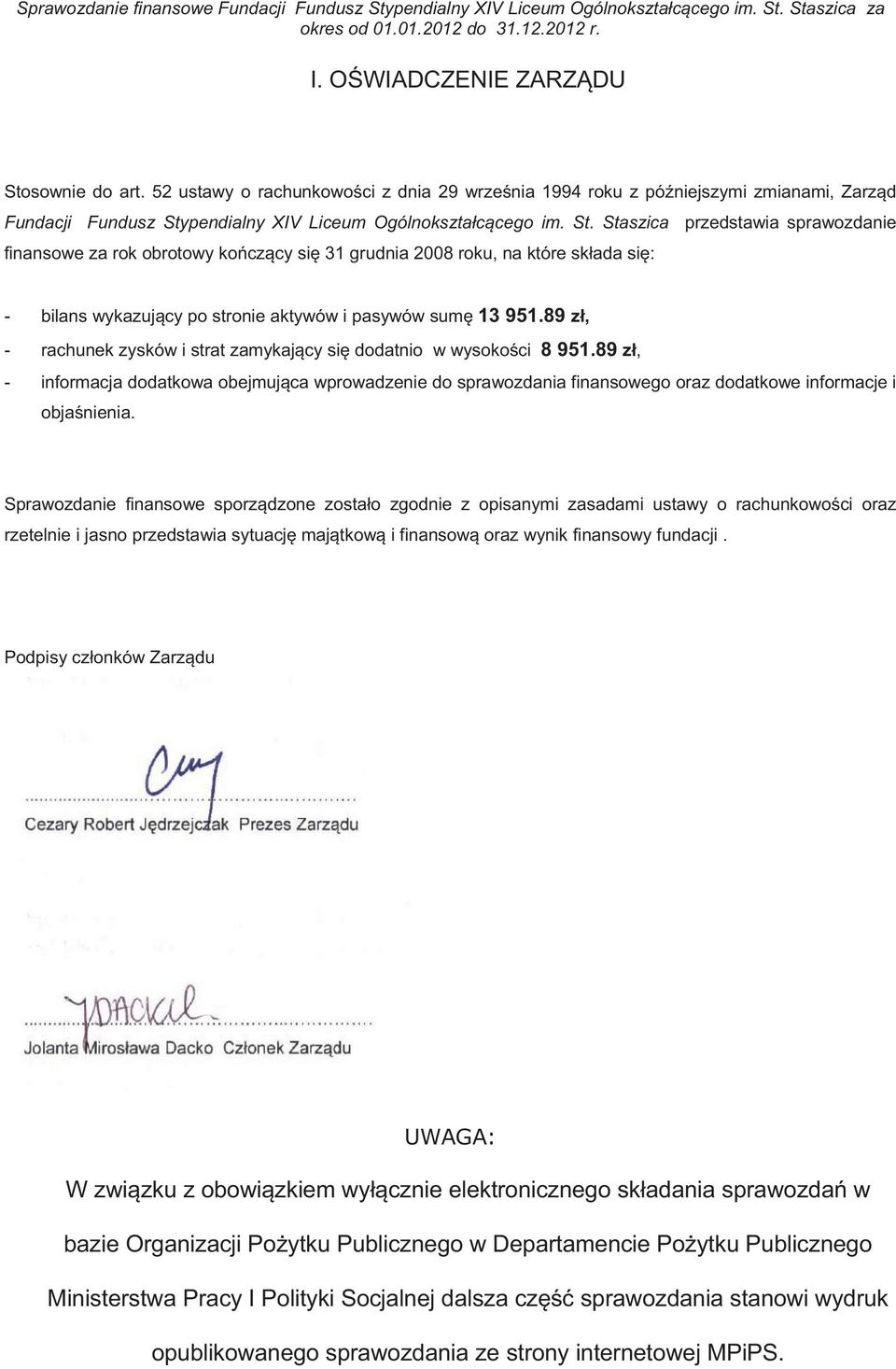 pendialny XIV Liceum Ogólnokszta c cego im. St.