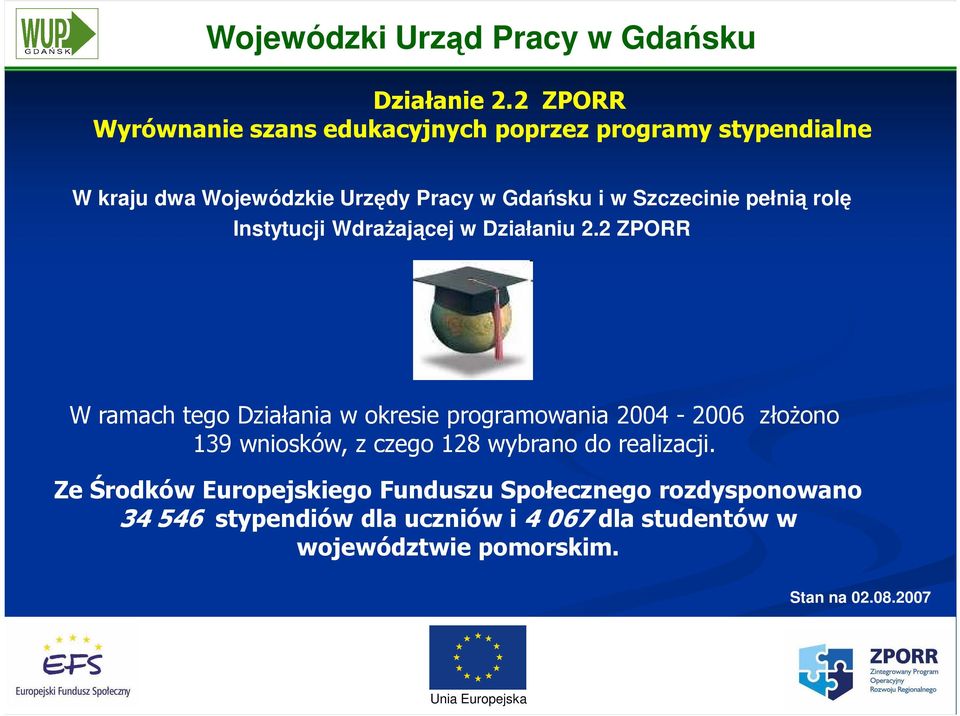 Szczecinie pełnią rolę Instytucji WdraŜającej w Działaniu 2.
