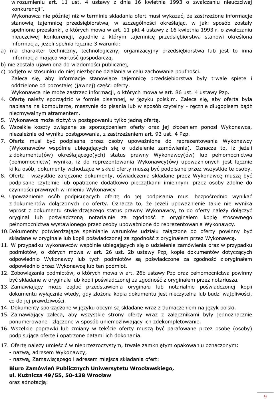przesłanki, o których mowa w art. 11 pkt 4 ustawy z 16 kwietnia 1993 r.