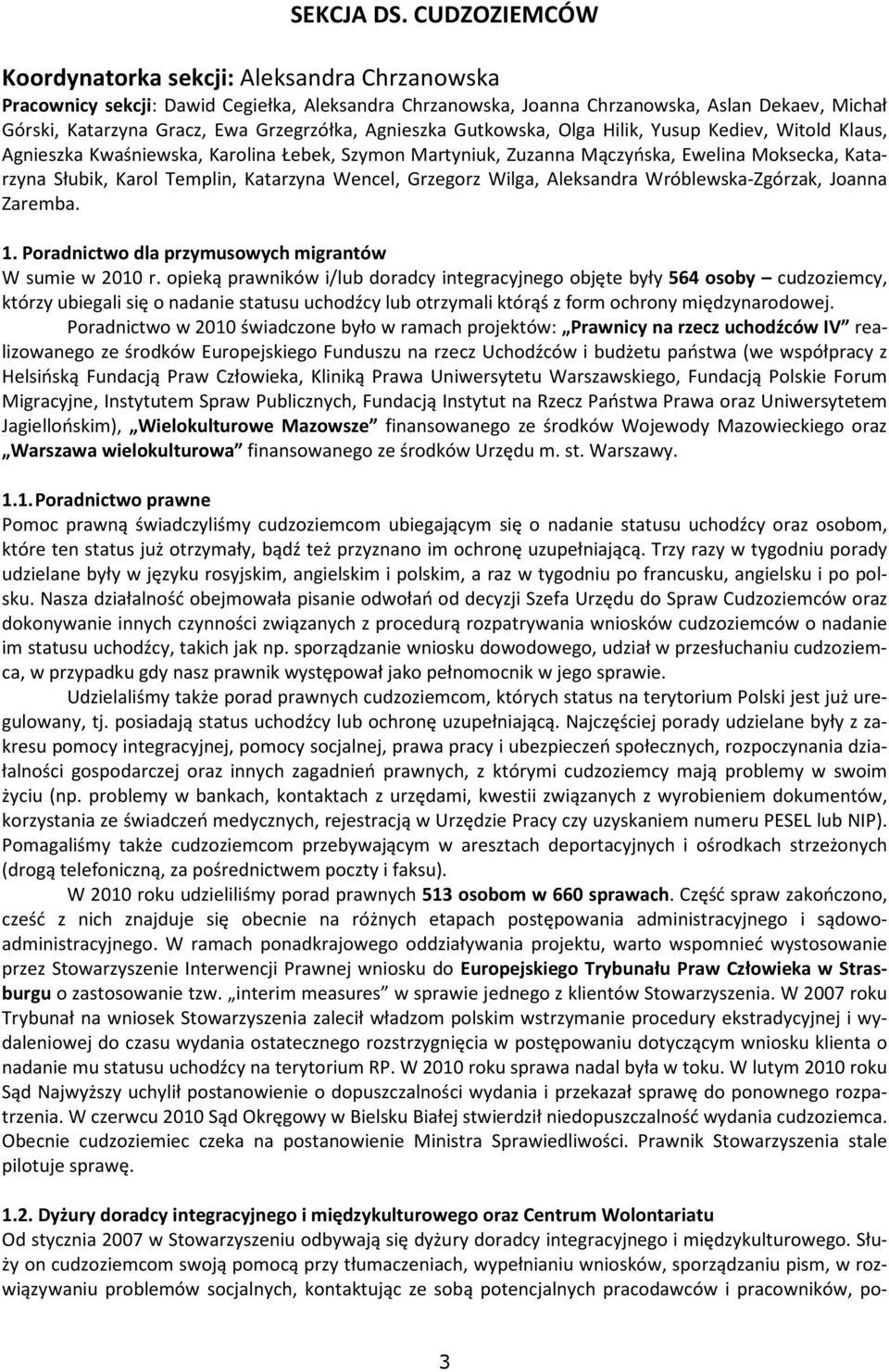 Agnieszka Gutkowska, Olga Hilik, Yusup Kediev, Witold Klaus, Agnieszka Kwaśniewska, Karolina Łebek, Szymon Martyniuk, Zuzanna Mączyńska, Ewelina Moksecka, Katarzyna Słubik, Karol Templin, Katarzyna