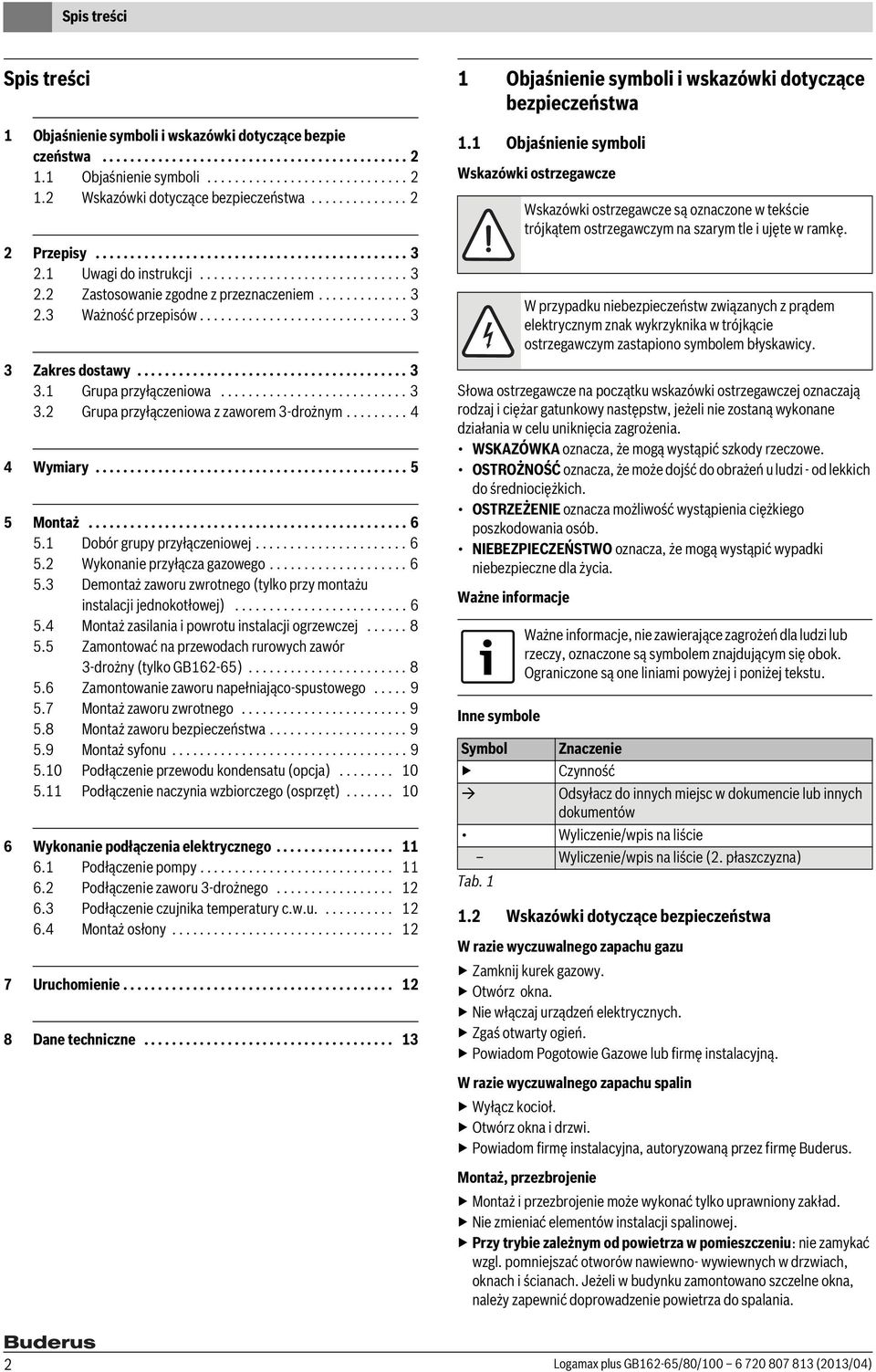 ............................. 3 3 Zakres dostawy....................................... 3 3. Grupa przyłączeniowa........................... 3 3. Grupa przyłączeniowa z zaworem 3-drożnym......... 4 4 Wymiary.