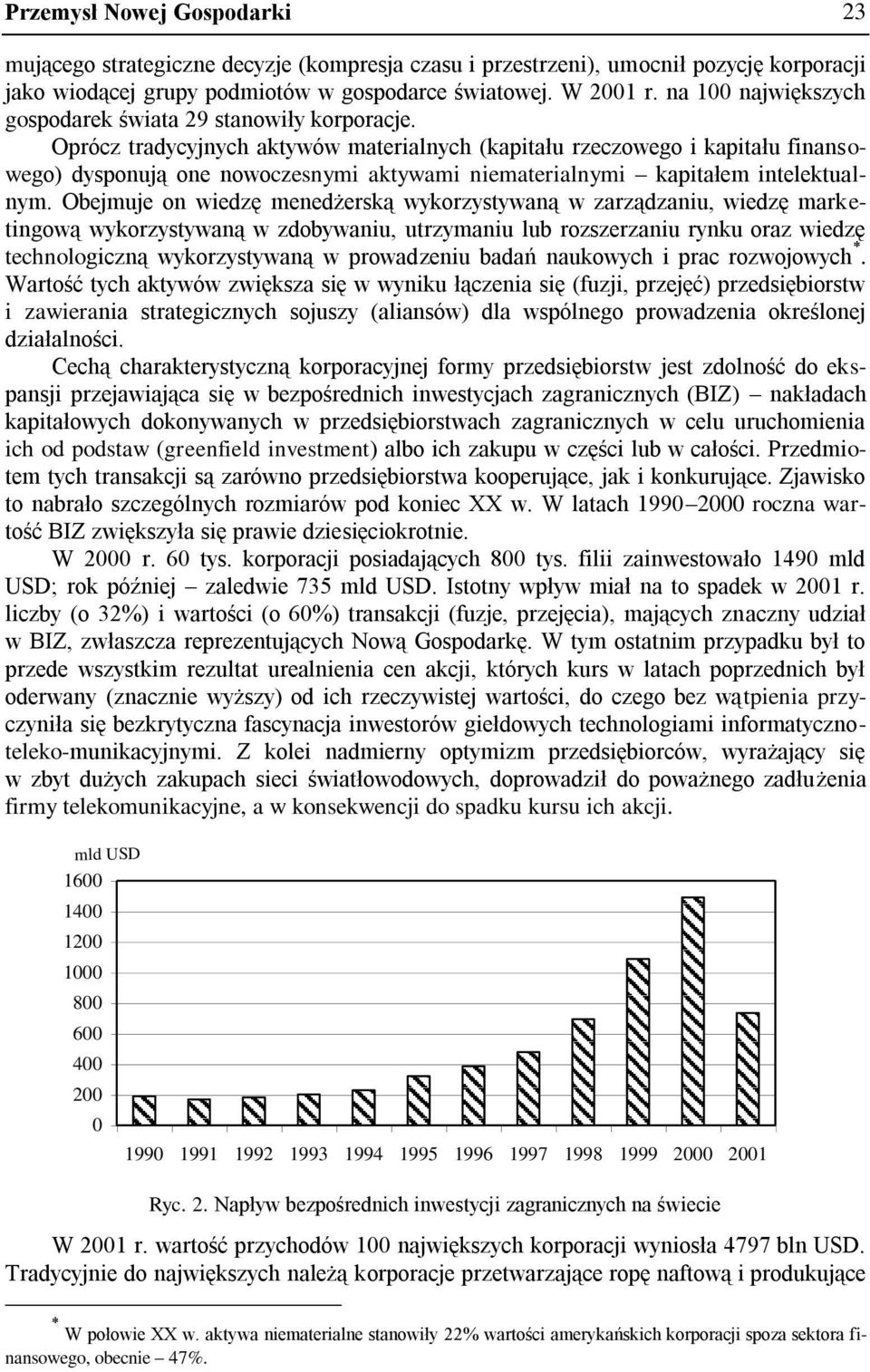 Oprócz tradycyjnych aktywów materialnych (kapitału rzeczowego i kapitału finansowego) dysponują one nowoczesnymi aktywami niematerialnymi kapitałem intelektualnym.