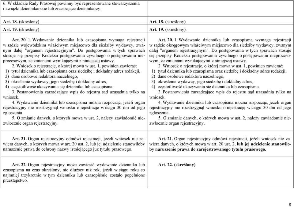 Do postępowania w tych sprawach stosuje się przepisy Kodeksu postępowania cywilnego o postępowaniu nieprocesowym, ze zmianami wynikającymi z niniejszej ustawy. 2.