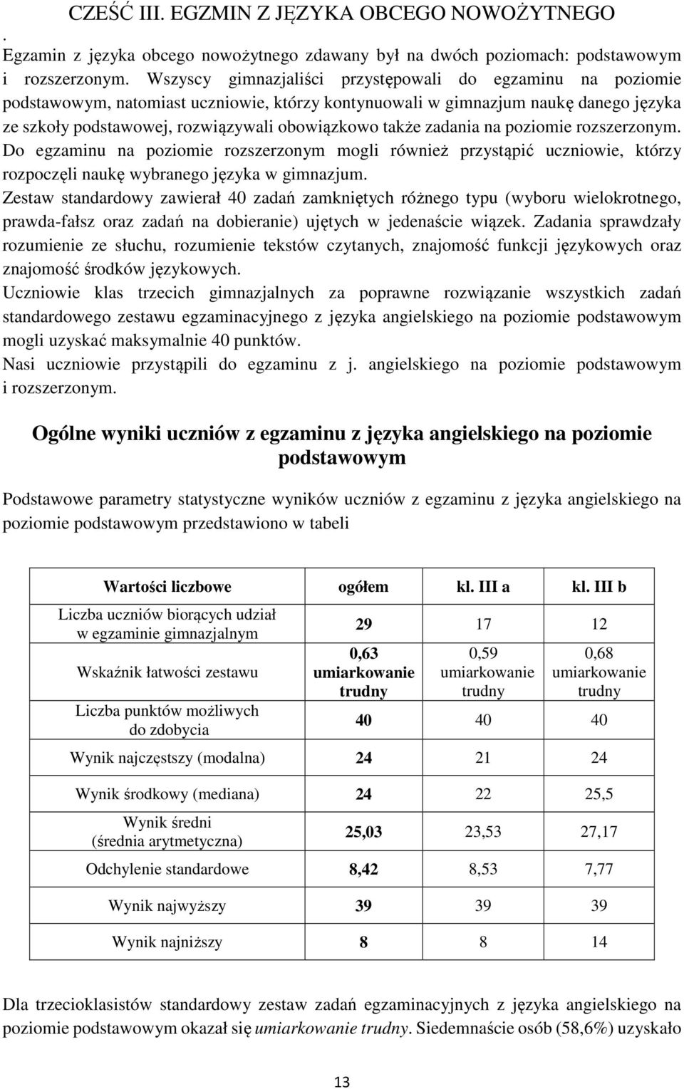 zadania na poziomie rozszerzonym. Do egzaminu na poziomie rozszerzonym mogli również przystąpić uczniowie, którzy rozpoczęli naukę wybranego języka w gimnazjum.