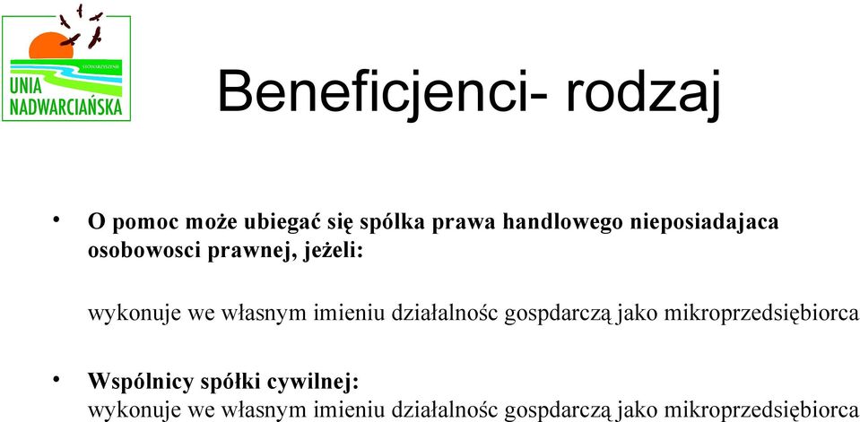 działalnośc gospdarczą jako mikroprzedsiębiorca Wspólnicy spółki