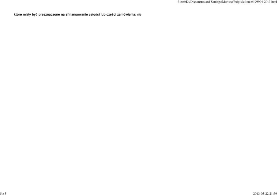 przeznaczone na