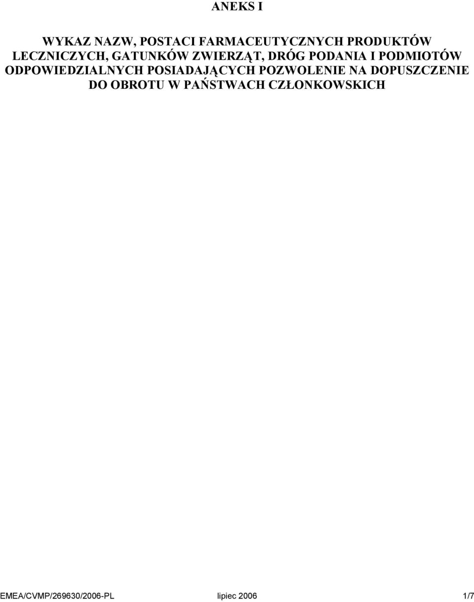 ODPOWIEDZIALNYCH POSIADAJĄCYCH POZWOLENIE NA DOPUSZCZENIE DO