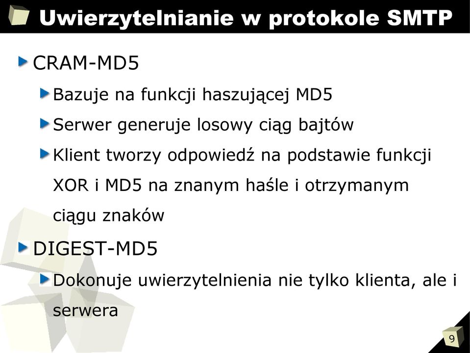 odpowiedź na podstawie funkcji XOR i MD5 na znanym haśle i otrzymanym