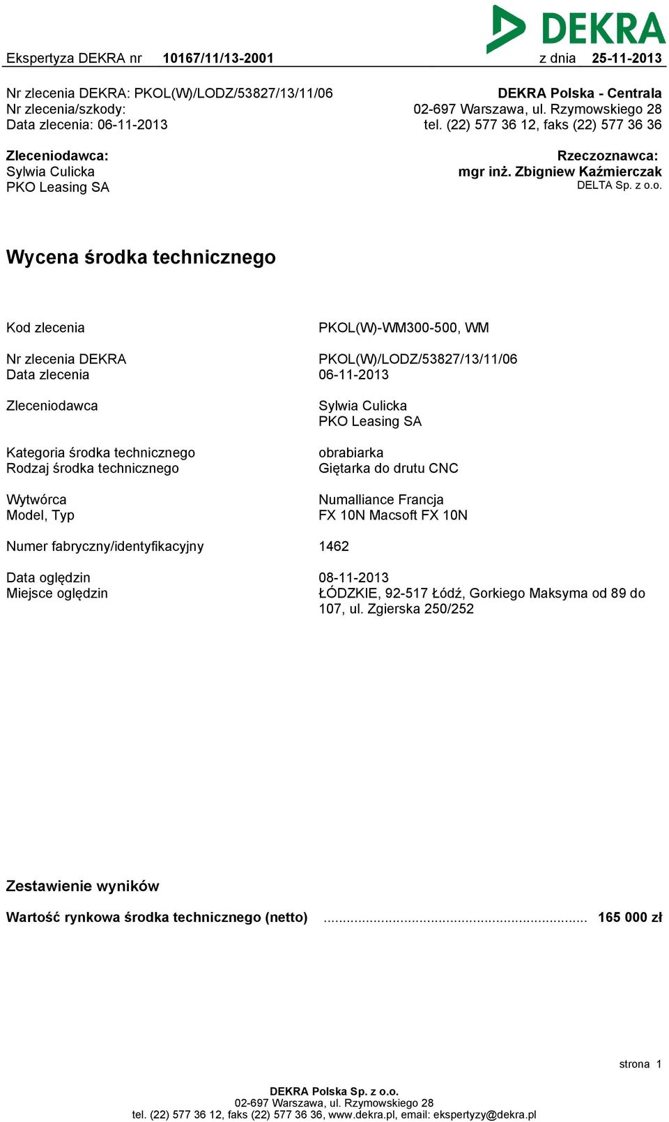 awca: Sylwia Culicka PKO Leasing SA Rzeczoz