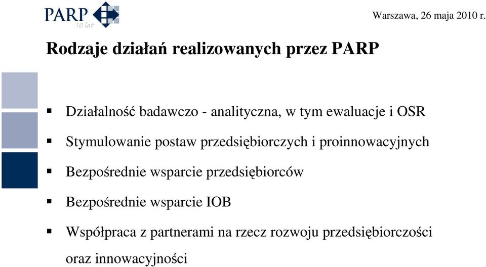 przedsiębiorczych i proinnowacyjnych Bezpośrednie wsparcie przedsiębiorców