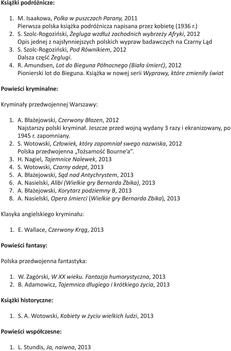 Szolc-Rogoziński, Pod Równikiem, 2012 Dalsza część Żeglugi. 4. R. Amundsen, Lot do Bieguna Północnego (Biała śmierć), 2012 Pionierski lot do Bieguna.