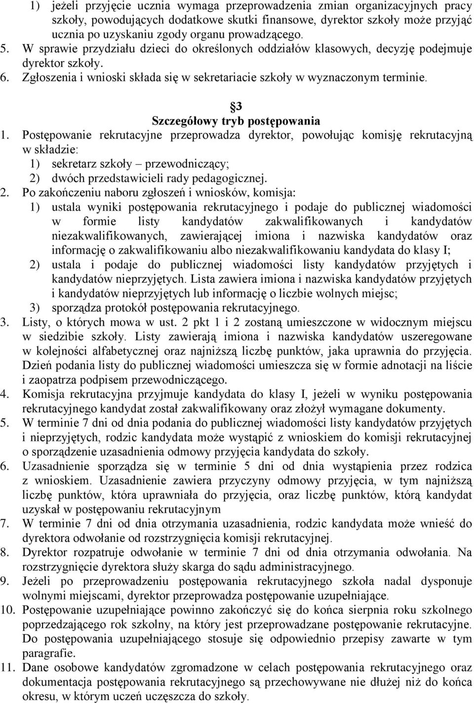3 Szczegółowy tryb postępowania 1.