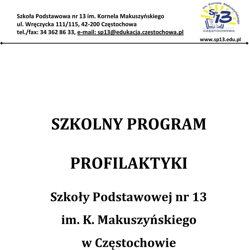 Podstawowej nr 13 im.