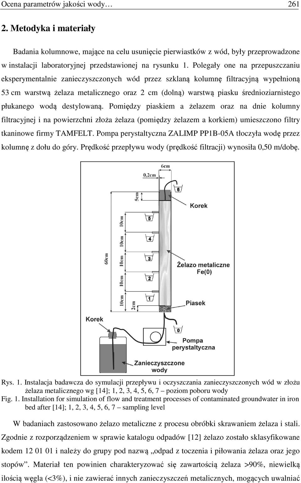 średnioziarnistego płukanego wodą destylowaną.