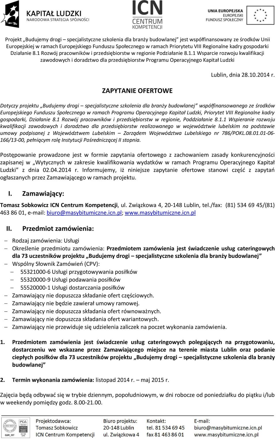 Priorytet VIII Regionalne kadry gospodarki, Działanie 8.1 