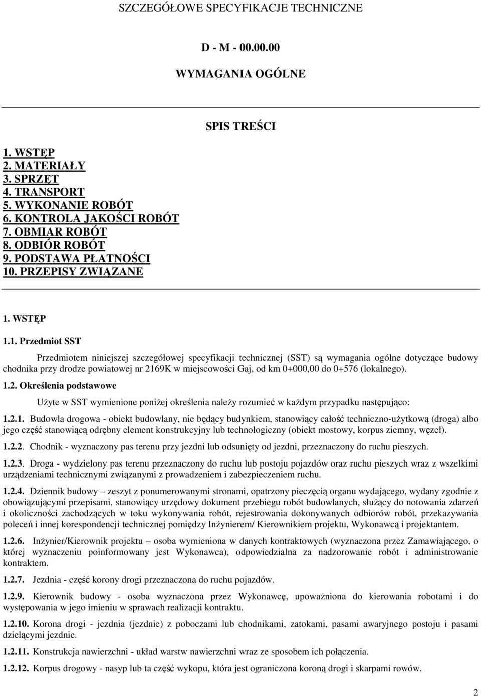 . PRZEPISY ZWIĄZANE SPIS TREŚCI 1.