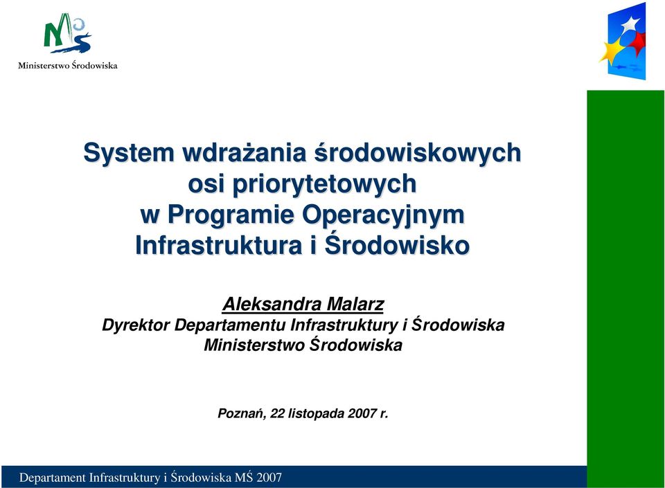 Aleksandra Malarz Dyrektor Departamentu Infrastruktury i