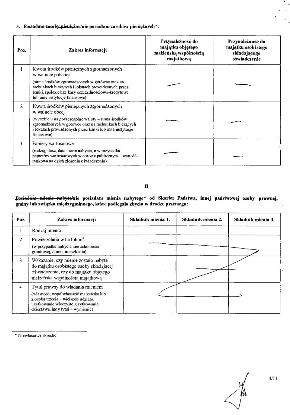 polskiej (suma środków zgromadzonych w gotówce oraz na rachunkach bieżących i lokatach prowadzonych przez banki, spółdzielcze kasy oszczędnościowo-kredytowe lub inne instytucje finansowe) < ^ 2 Kwota