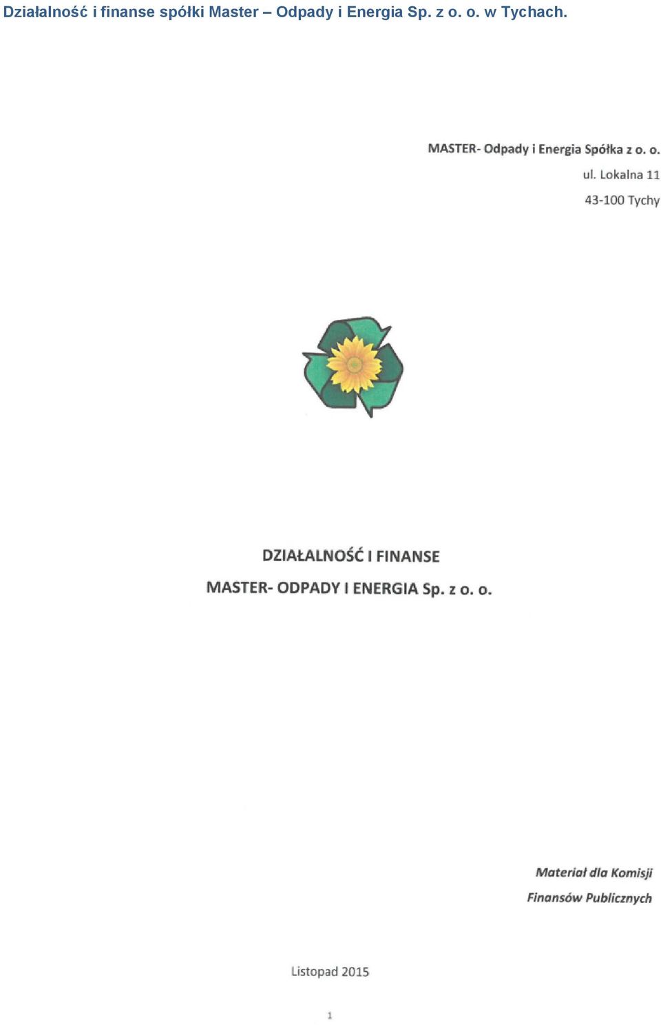 Master Odpady i
