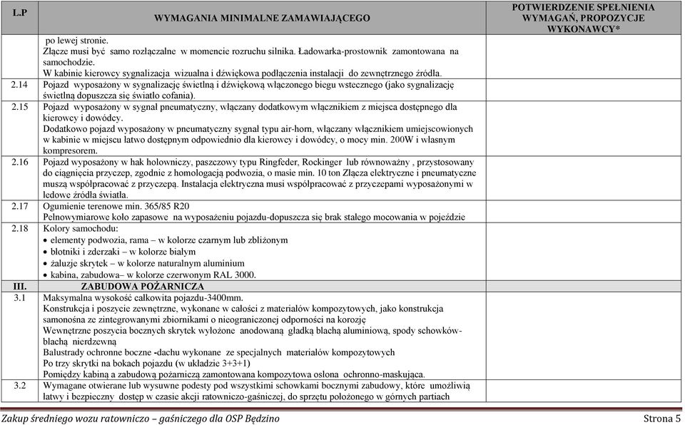 14 Pojazd wyposażony w sygnalizację świetlną i dźwiękową włączonego biegu wstecznego (jako sygnalizację świetlną dopuszcza się światło cofania). 2.