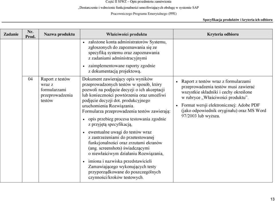 systemu oraz zapoznawania z zadaniami administracyjnymi zaimplementowane raporty zgodnie z dokumentacją projektową.