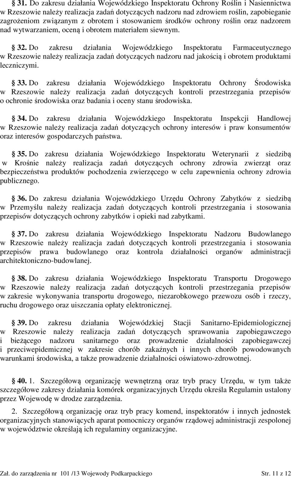 Do zakresu działania Wojewódzkiego Inspektoratu Farmaceutycznego w Rzeszowie należy realizacja zadań dotyczących nadzoru nad jakością i obrotem produktami leczniczymi. 33.