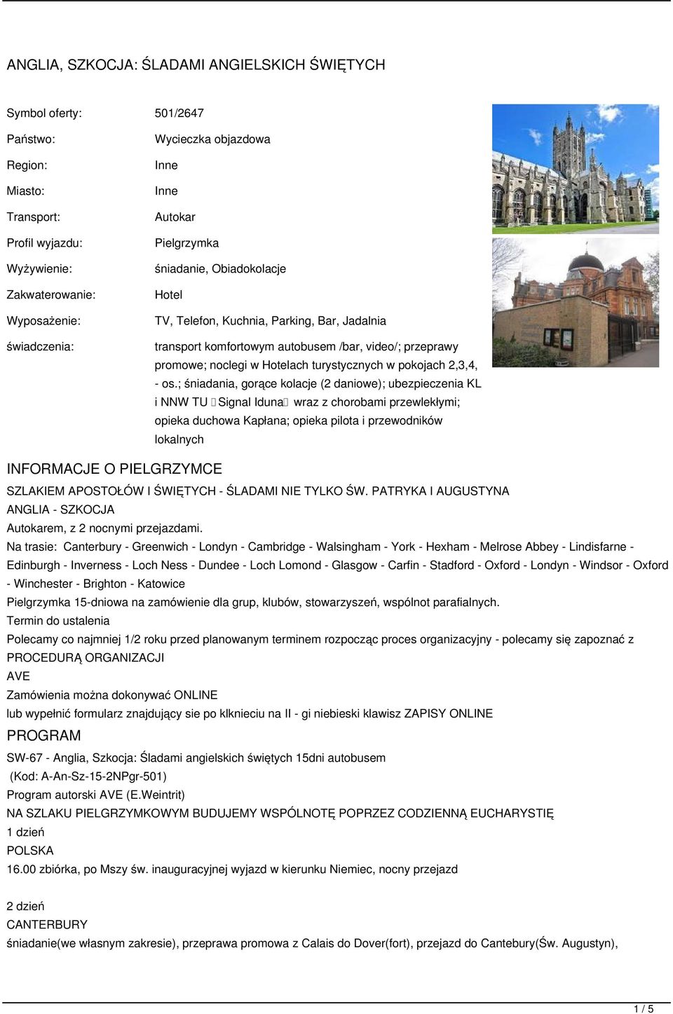 turystycznych w pokojach 2,3,4, - os.