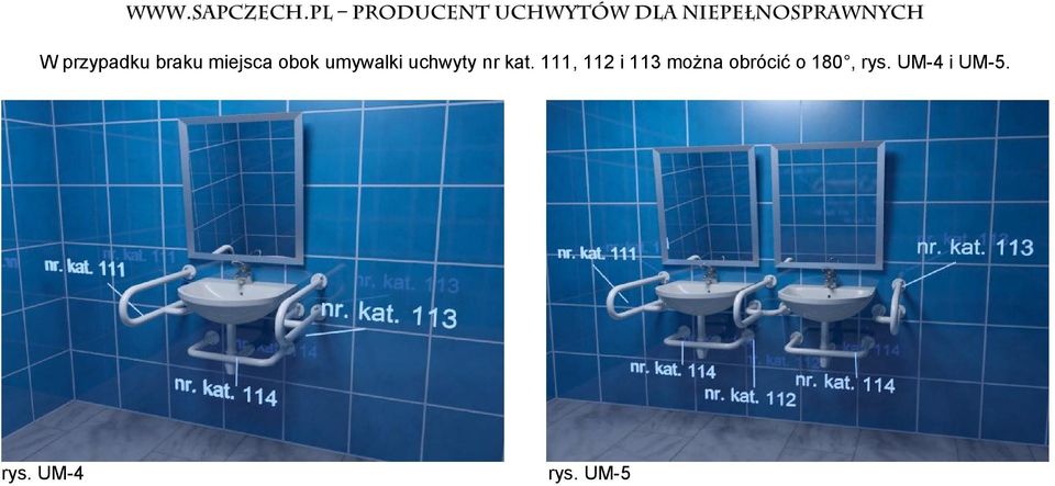 111, 112 i 113 można obrócić o