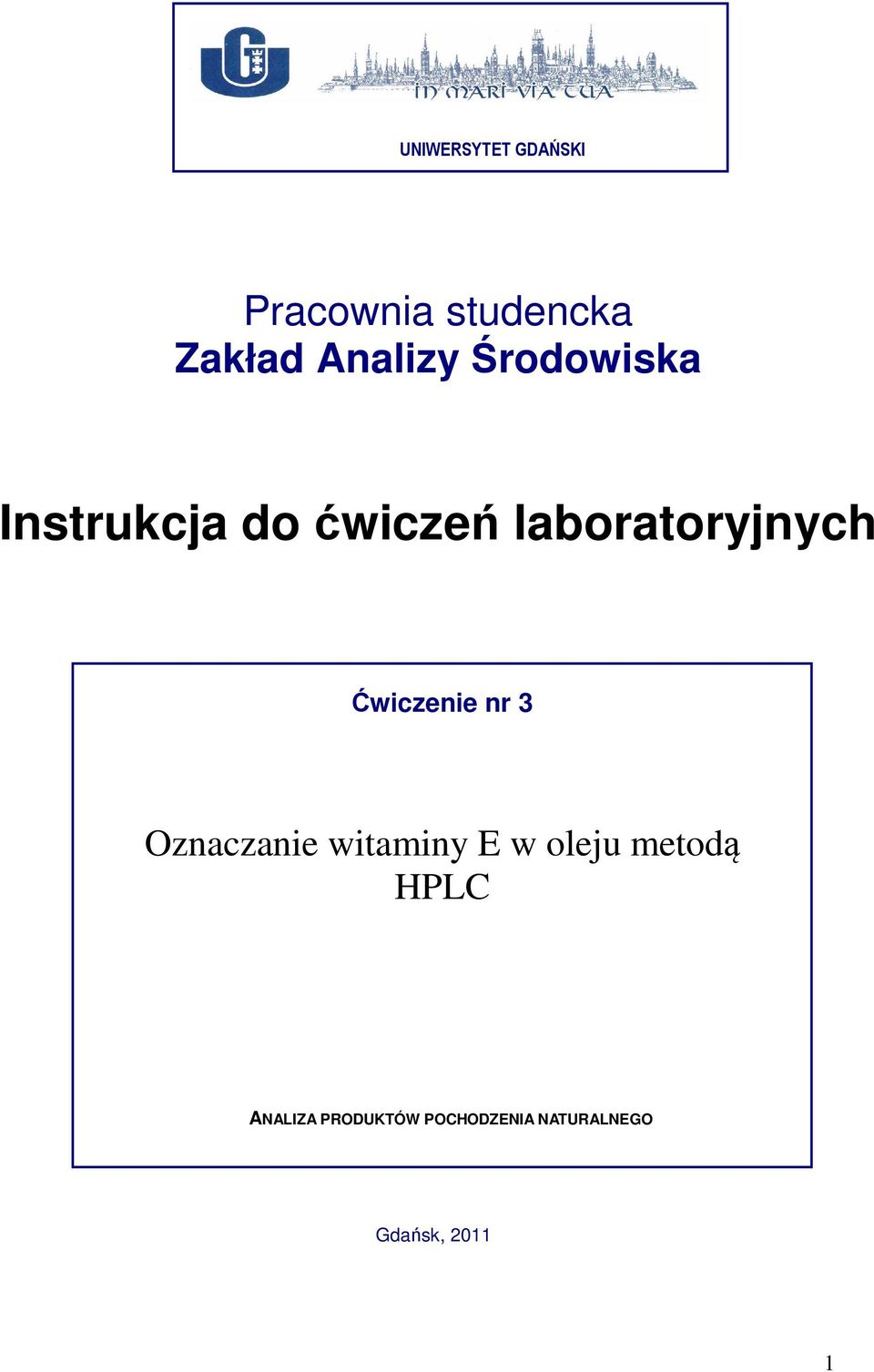 Ćwiczenie nr 3 Oznaczanie witaminy E w oleju metodą