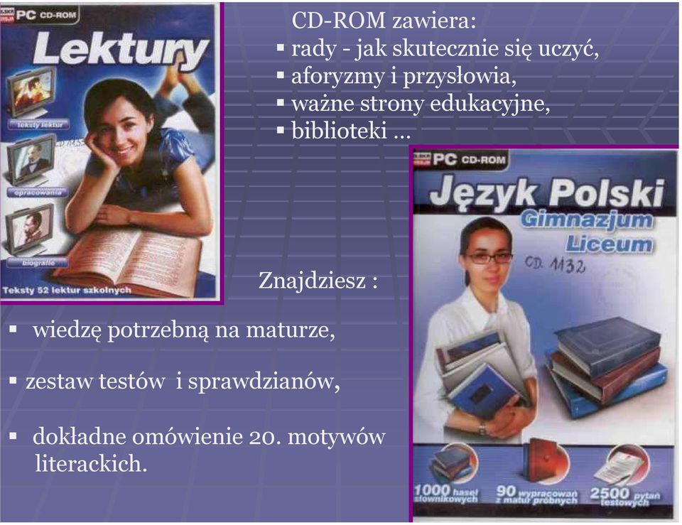 biblioteki Znajdziesz : wiedzę potrzebną na maturze,