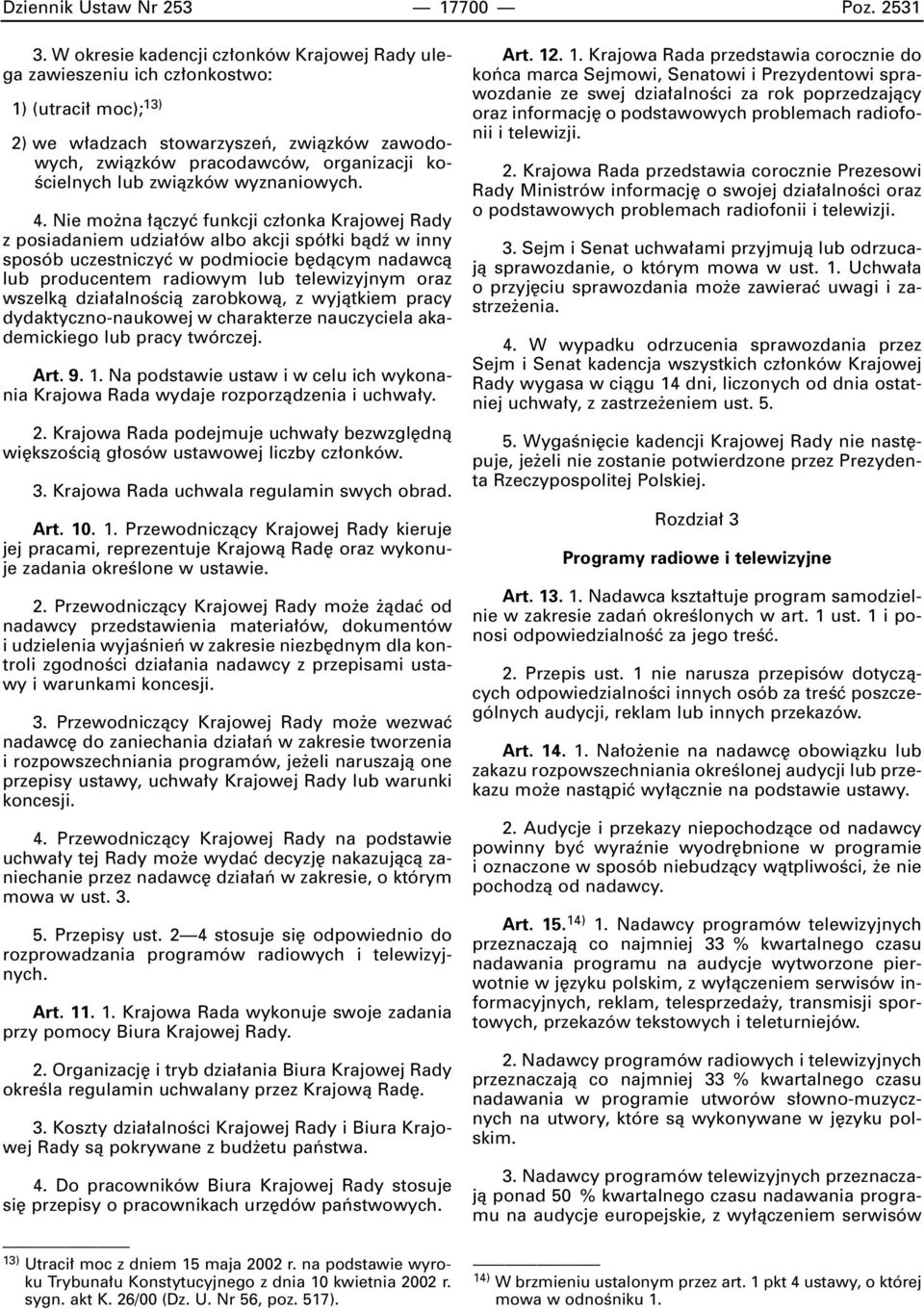 zwiàzków wyznaniowych. 4.
