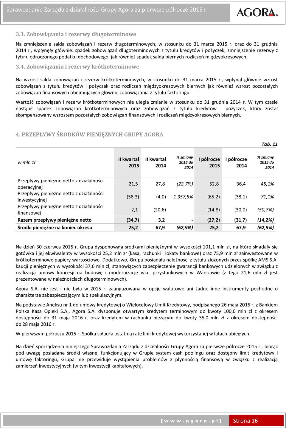 międzyokresowych. 3.4. Zobowiązania i rezerwy krótkoterminowe Na wzrost salda zobowiązań i rezerw krótkoterminowych, w stosunku do 31 marca r.