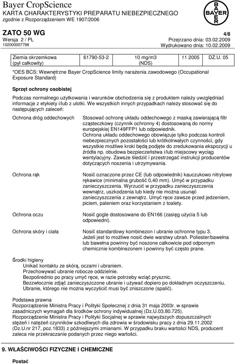 należy uwzględniać informacje z etykiety i/lub z ulotki.