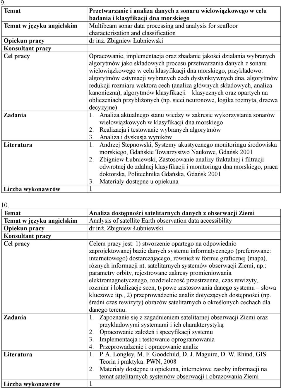 classification dr inż.