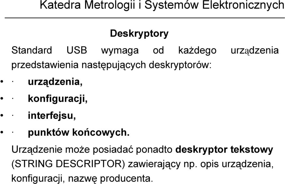 punktów końcowych.