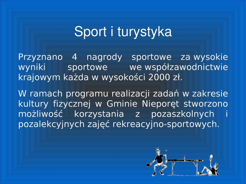 W ramach programu realizacji zadań wzakresie kultury fizycznej w Gminie